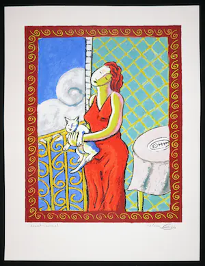 Jacques Tange - Zeefdruk, Domestic animal kopen? Bied vanaf 1!