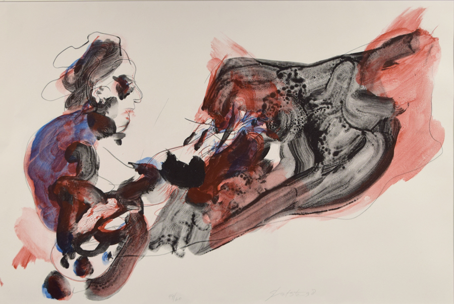 Ger Lataster - Het schilderen van de vlag - ed. 44/60 - 1998 - Lithografie op papier verkocht voor € 50!