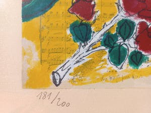 Corneille - Hommage a Mozart, zeefdruk (ingelijst, groot) kopen? Bied vanaf 275!