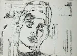 Eugene Jongerius - Ets, Zonder titel - Ingelijst (Groot) kopen? Bied vanaf 35!