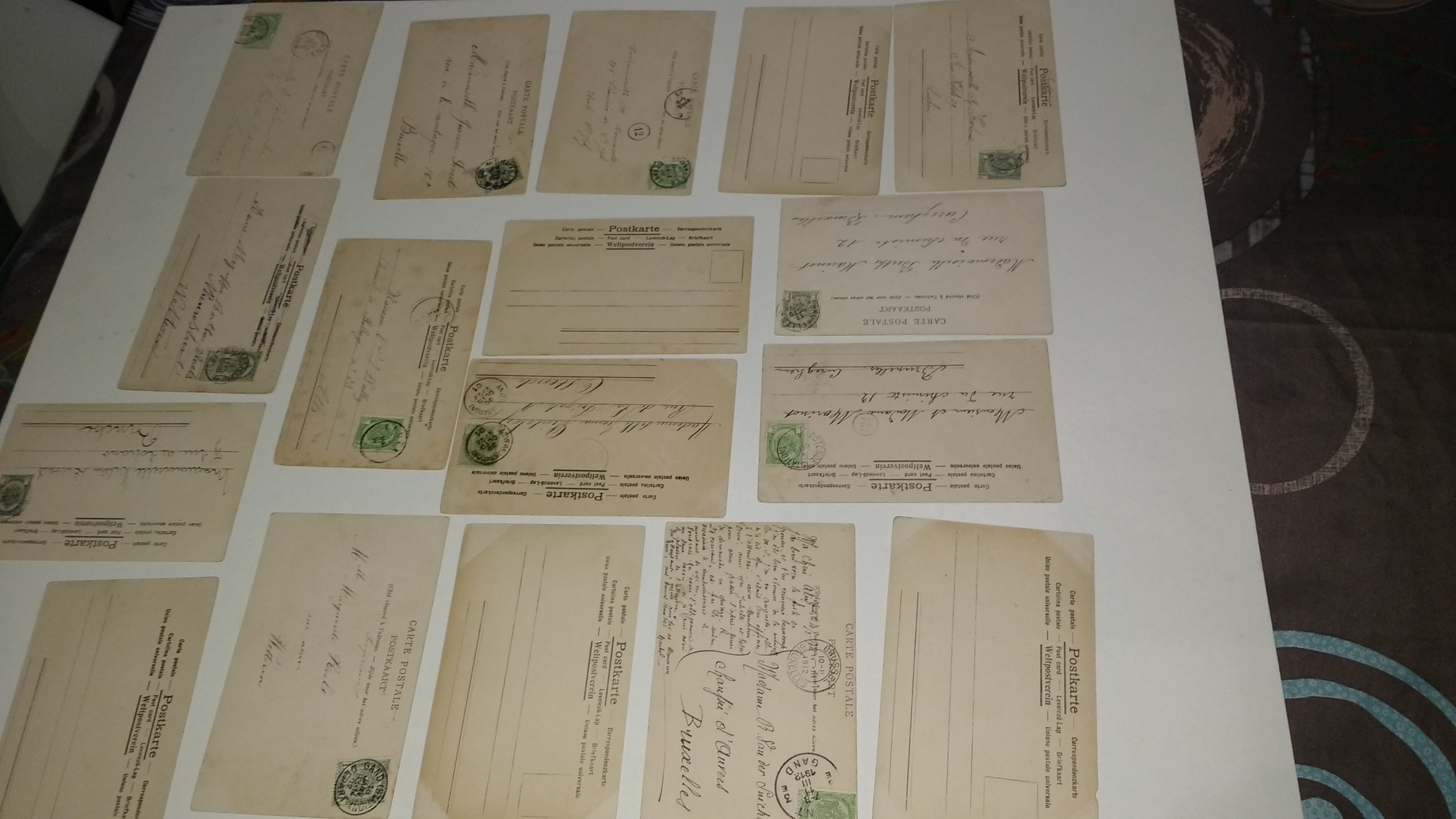 Niet of onleesbaar gesigneerd - 17 zeer oude Postkaart - thema familie ! TOP kopen? Bied vanaf 1!