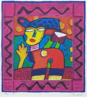 Clemens Briels - Figuren "IX" (2002) - Ingelijst kopen? Bied vanaf 95!