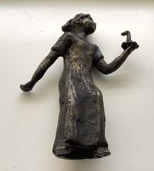 Brons (Onbekend) - Meisje met kaars verkocht voor € 35!