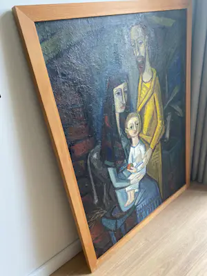 Willem Chabot - Jozef en Maria met kindje jezus en de ezel kopen? Bied vanaf 975!