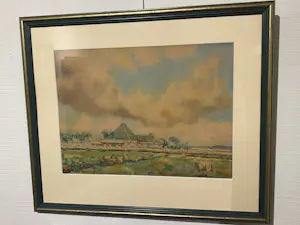 Ad Blok van der Velden - Schilderij van Texelse boerderij kopen? Bied vanaf 500!