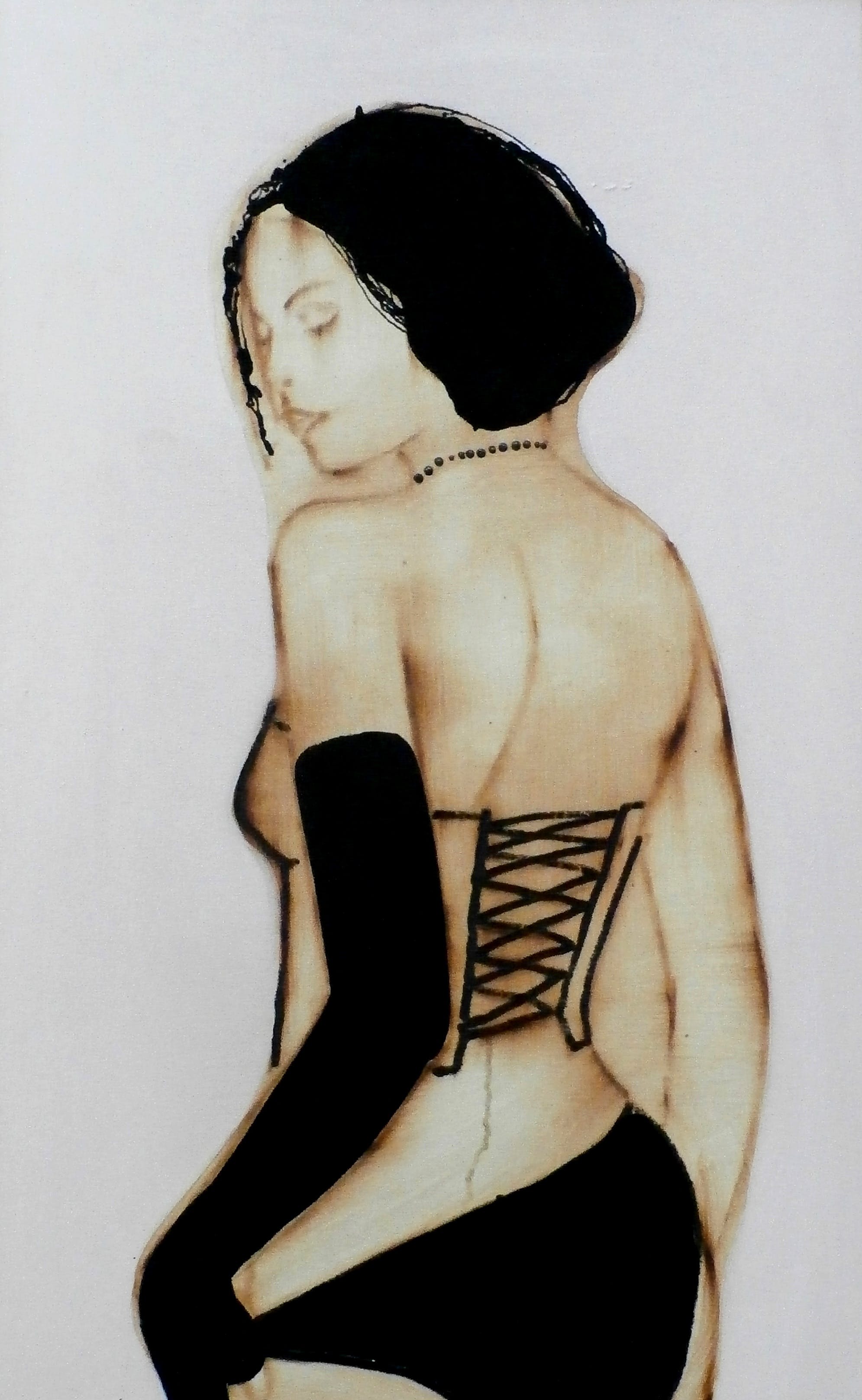 Emilio Kruithof - acryl op doek: Sophisticated lady - 2001 verkocht voor € 2750!