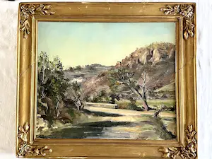 Jan Jurrien Moolhuizen - Berglandschap - Olieverf op doek, Fraai ingelijst kopen? Bied vanaf 130!