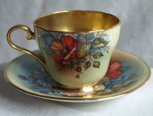 Curiosa - Bloementheekopje + schoteltje - Aynsley China Ltd. , ontwerp J.A. Bailey kopen? Bied vanaf 1!