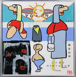 Jacob Herskind - Acryl op doek, Nu & da - Ingelijst kopen? Bied vanaf 1!