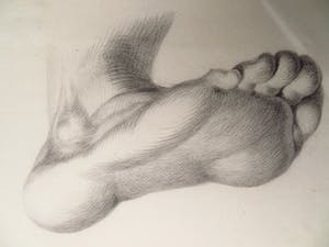 Niet of onleesbaar gesigneerd - Antieke studietekeningen van hand en voet kopen? Bied vanaf 1!