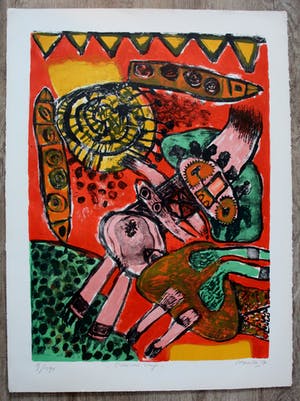Corneille - Litho: L'aurore rouge - 1967 kopen? Bied vanaf 375!