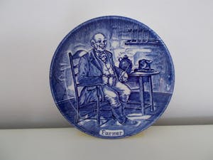 Wedgwood - Set van 6 bordjes (Flow Blue Small Tradesman). kopen? Bied vanaf 10!