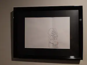 Matt Groening - originele productietekening The Simpsons, Selma Bouvier ingelijst kopen? Bied vanaf 70!