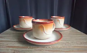 Potterie De Driehoek - Kop- en schotels servies "Zuiderzee" (1982) kopen? Bied vanaf 1!