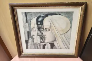 Jan Toorop - het gebed-1924, gesigneerd op de plaat en zie achterop kopen? Bied vanaf 45!