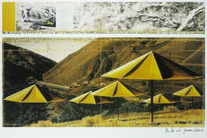 Christo - Handgesigneerde exemplaar The Umbrella's - Ingelijst kopen? Bied vanaf 1!