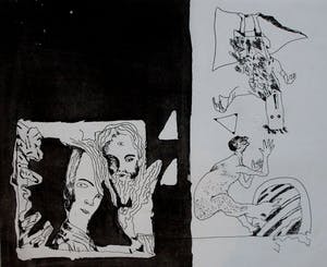 Lucebert - Ets: Derde gezicht - 1975 kopen? Bied vanaf 100!