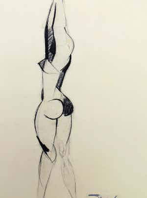 Henri Titselaar - Kubistisch naakt verkocht voor € 75!