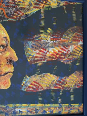 Espen Hagen - Grote ingelijste zeefdruk , American Indian – 1994 kopen? Bied vanaf 100!