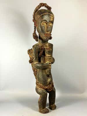 Fang - Old African statue from the Fang - Gabon. verkocht voor € 75!