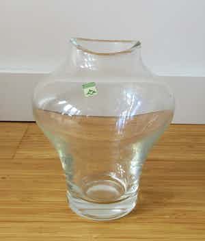 Floris Meydam - Blanke dikwandige vaas - Leerdam verkocht voor € 10!