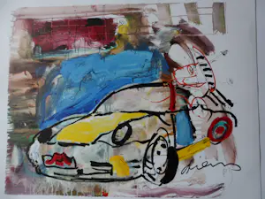 Peter Diem - Zeefdruk. Porsche kopen? Bied vanaf 35!