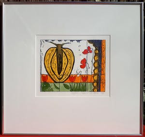 Lukie de Bree - Tuingezicht, ingekleurde ets (netjes ingelijst) kopen? Bied vanaf 50!