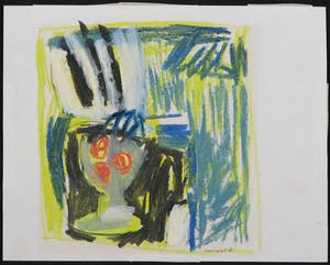 Maria de Vet - Gouache en krijt, Zonder titel kopen? Bied vanaf 1!