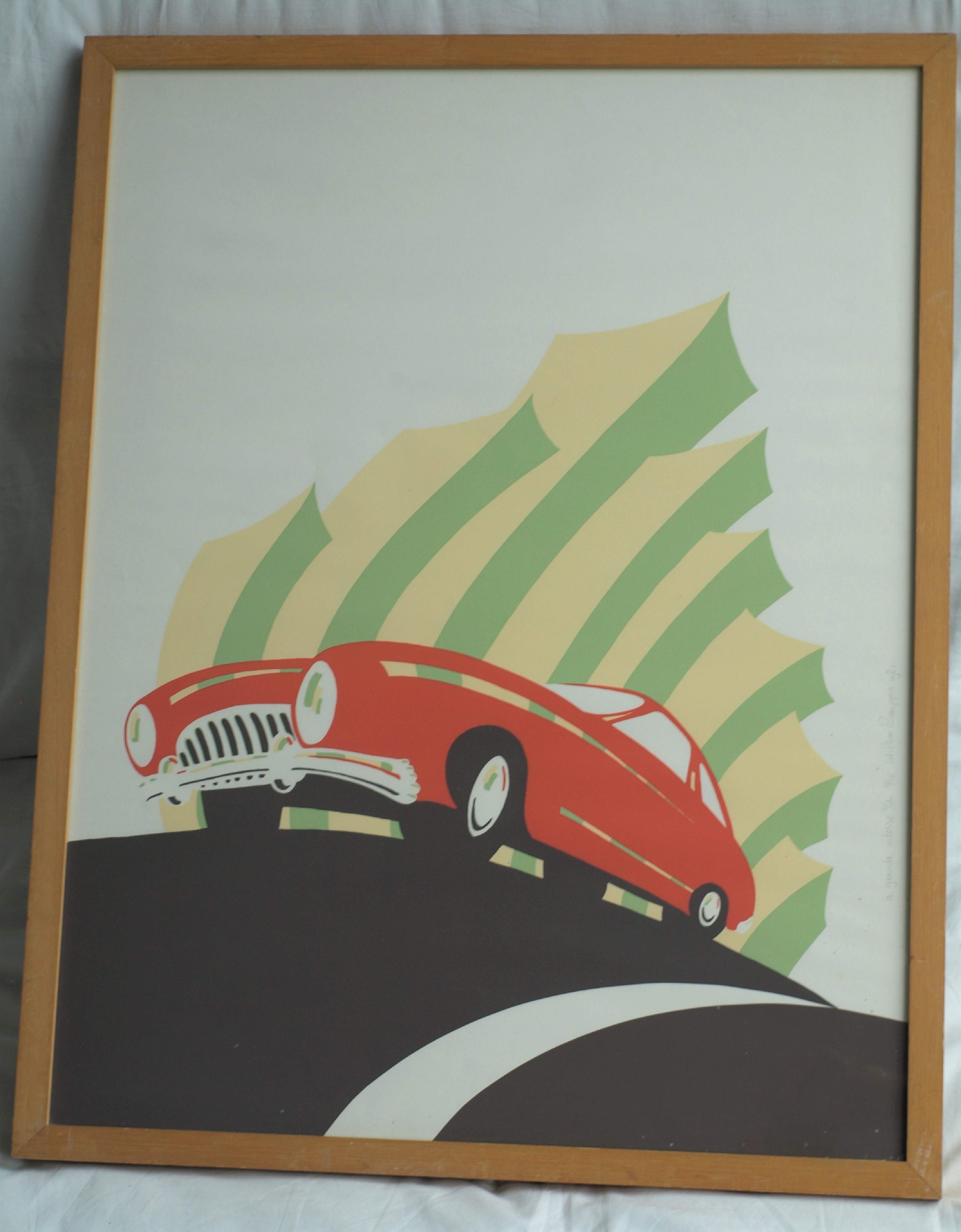 Willem Snapper - Zeefdruk , À grande vitesse – gesigneerd & ingelijst - 1981  kopen? Bied vanaf 1!