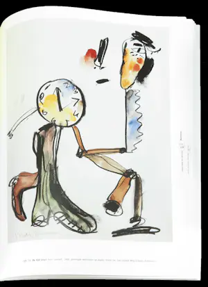 Anton Martineau - Krijt en aquarel op papier, De tijd loopt hard vooruit - Ingelijst (inclusief boek!) kopen? Bied vanaf 150!