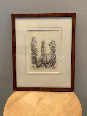 Albertus Wieringa - Gezicht op de Oudegracht en Domtoren verkauft für € 75!