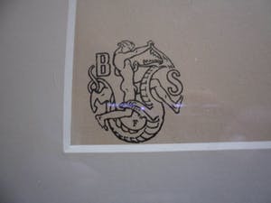 Ernst Bischoff-Culm - Kleurenlitho, Titel, Brand, straatbeeld met koppel. kopen? Bied vanaf 30!