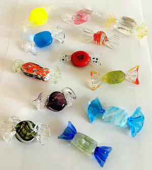 Seguso - 12x Murano Glas Snoepjes / Bonbons / Sweets - Vintage Kunst Venetië kopen? Bied vanaf 50!