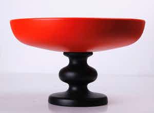 Modica Keramiek - memphis stijl schaal op voet - 1980's verkocht voor € 14!