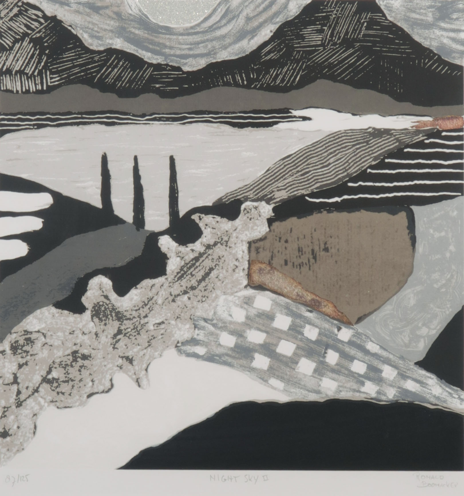 Ronald Boonacker - Polygrafie, Night Sky II - Ingelijst kopen? Bied vanaf 35!