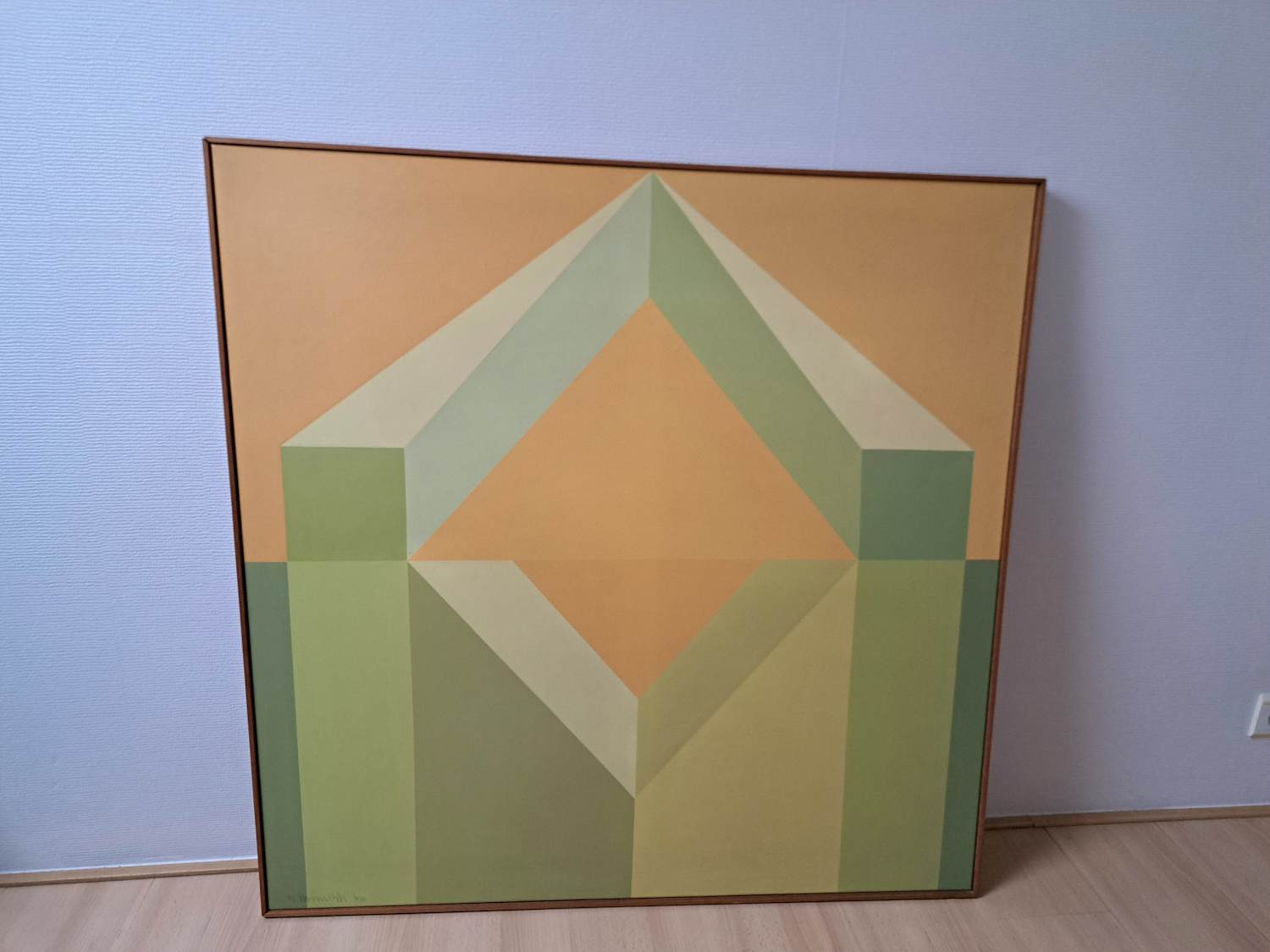 Gilbert Swimberghe - Abstract groen oranje kopen? Bied vanaf 1500!