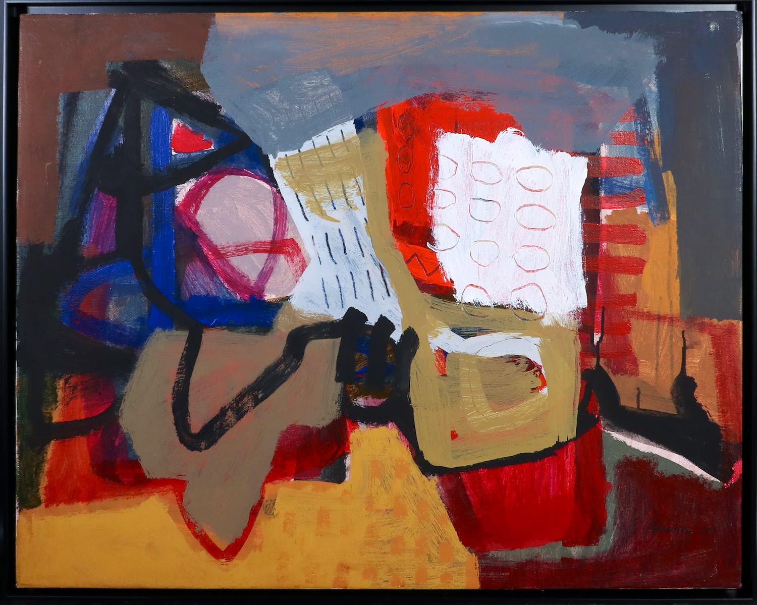 Bruno Pedrosa - Acryl op doek, Zonder titel - Ingelijst verkocht voor € 300!