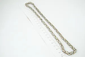 Massief 2e gehalte (925/1000) zilveren "Konings" ketting - 50cm lengte - zgan! kopen? Bied vanaf 50!