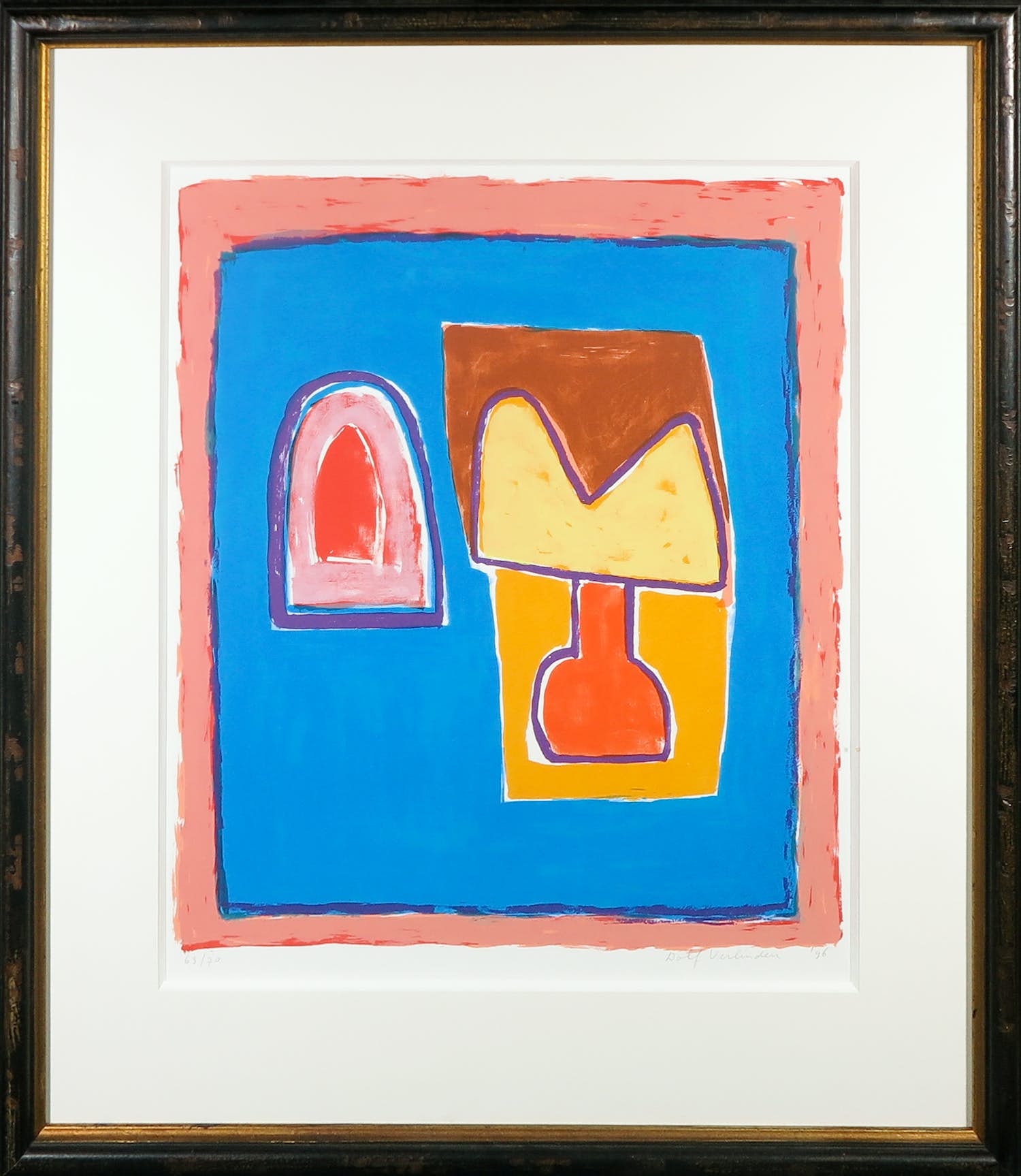 Dolf Verlinden - Zeefdruk, Zonder titel - Ingelijst kopen? Bied vanaf 1!