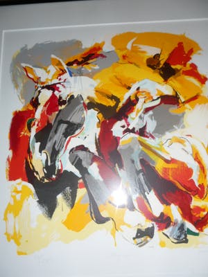 Lou Thissen - Zeefdruk. Titel, ''Olympic". kopen? Bied vanaf 50!