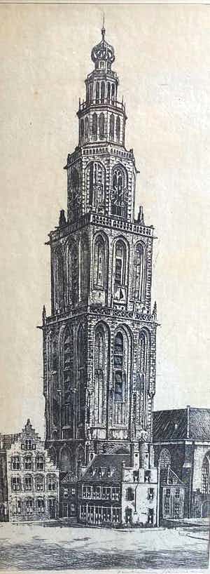 Marius Johannes Janssen - C5162-3, Martinitoren te Groningen verkocht voor € 50!