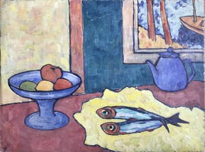 Jan Willem Versteeg - Still life with lemon and fish kopen? Bied vanaf 90!