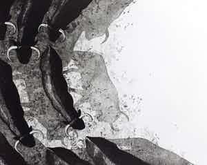 Rene Polak - Kudde, aquatint ets (kleine oplage) verkocht voor € 50!