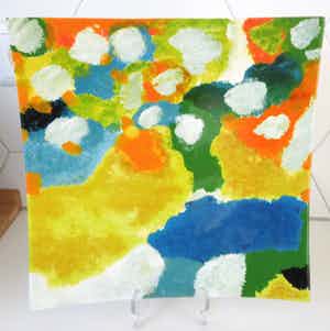 Niet of onleesbaar gesigneerd - Kunst Keramisch viesierbord ontwerp Dorien Akkal uitvoering Schoonhoven Keramiek verkocht voor € 10!