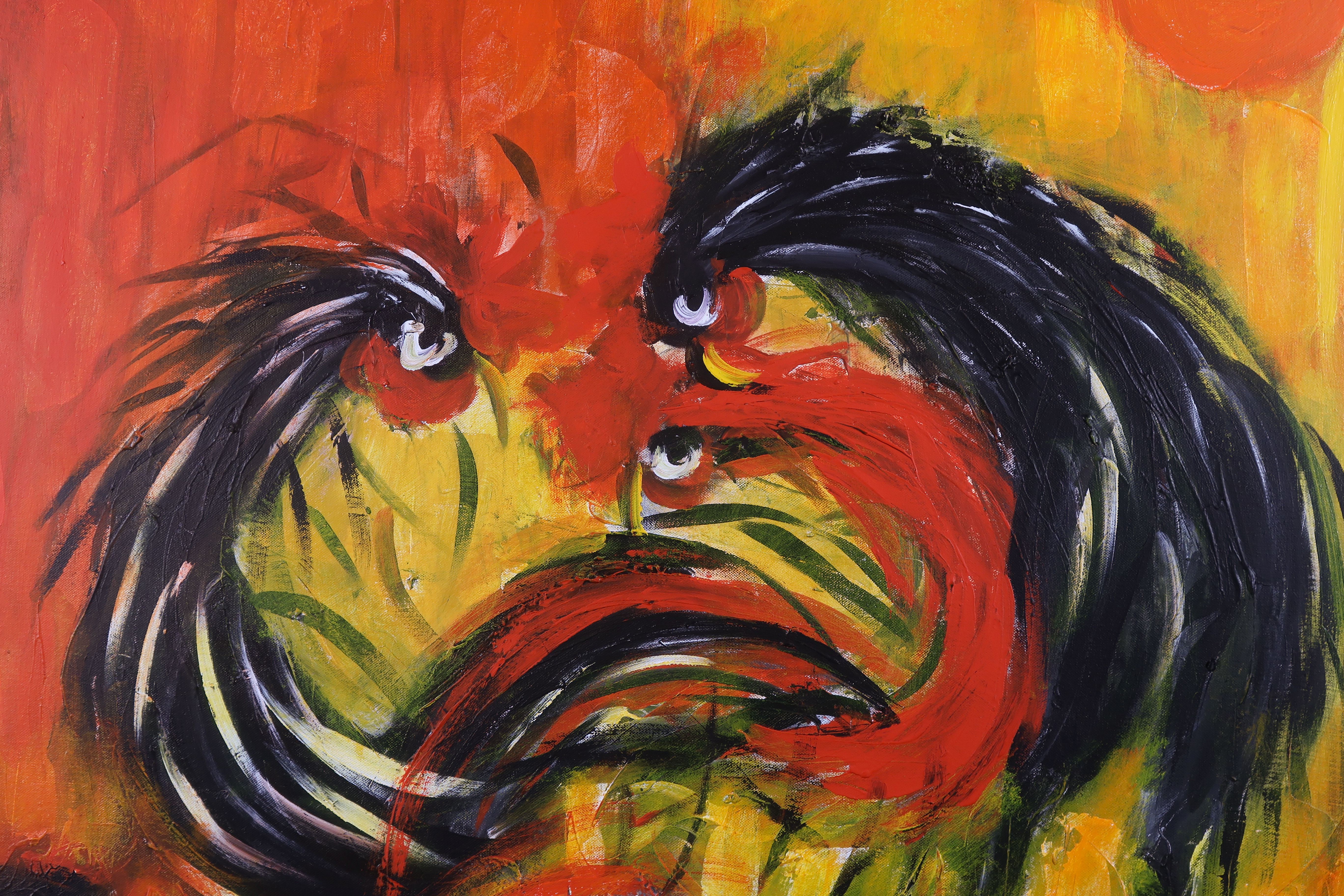 Jean Girigori - Acryl op doek, Erechio de Macho - Ingelijst kopen? Bied vanaf 80!