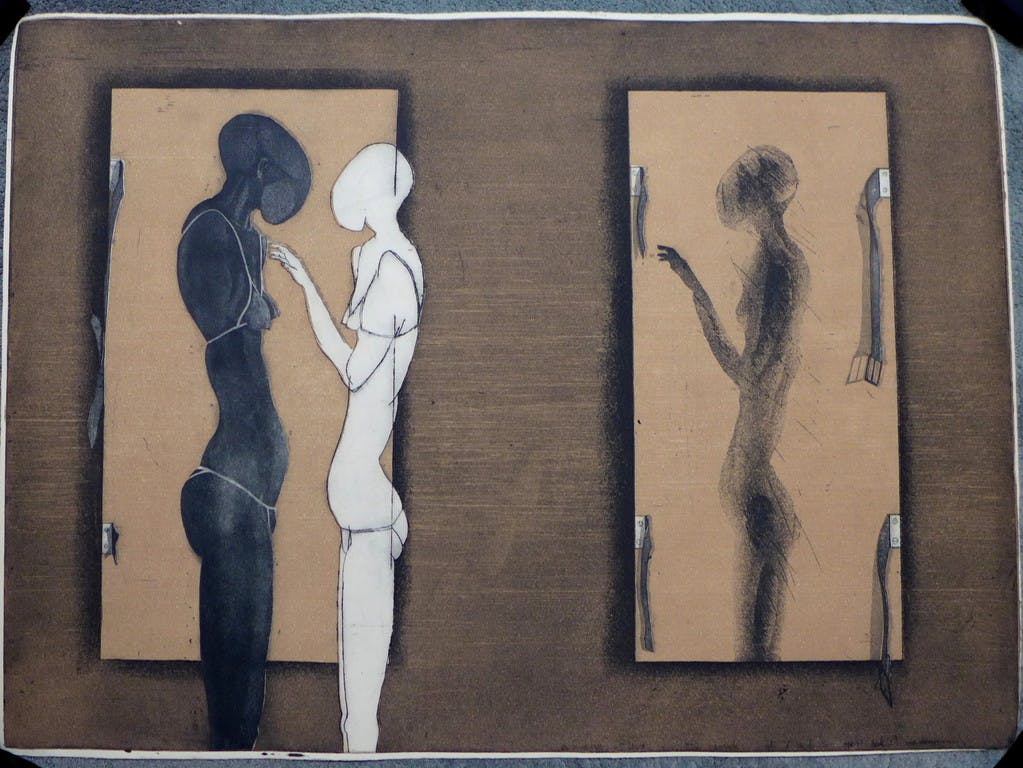Werner Moonen - Werner Moonen, kleurets uit 1976 gesigneerd rechtsonder oplage 37 druk 5  verkocht voor € 200!