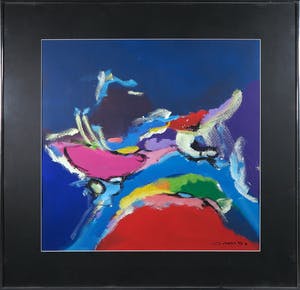 Gerard 't Hart - Acryl op papier, Zonder titel - Ingelijst (Groot) kopen? Bied vanaf 1!