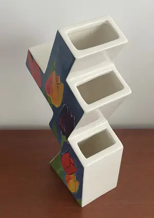 Plateelbakkerij Schoonhoven - Tulpenvaas decor ontwerp Janine Lokhorst kopen? Bied vanaf 35!