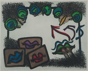 Helen van der Deen - Ets en aquatint, Non verbale intonatie VIII - Ingelijst kopen? Bied vanaf 1!