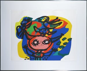 Anton Rooskens - Zeefdruk, Compositie met figuren - Ingelijst kopen? Bied vanaf 350!